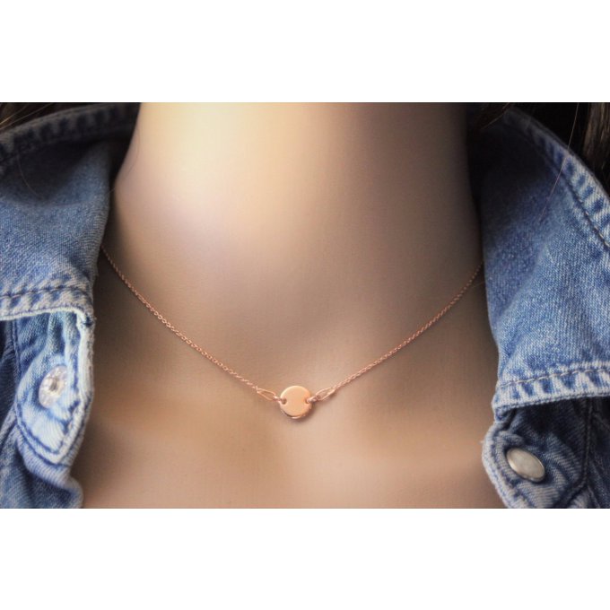 Collier or rose pendentif soleil - Emmafashionstyle