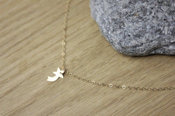 Collier pendentif étoile filante en or Gold Filled