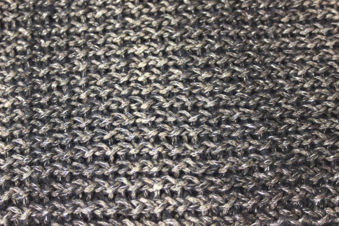 Snood - écharpe en laine de couleur noir, marron et doré