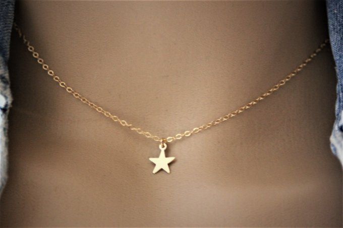 Collier pendentif petite étoile en or Gold Filled
