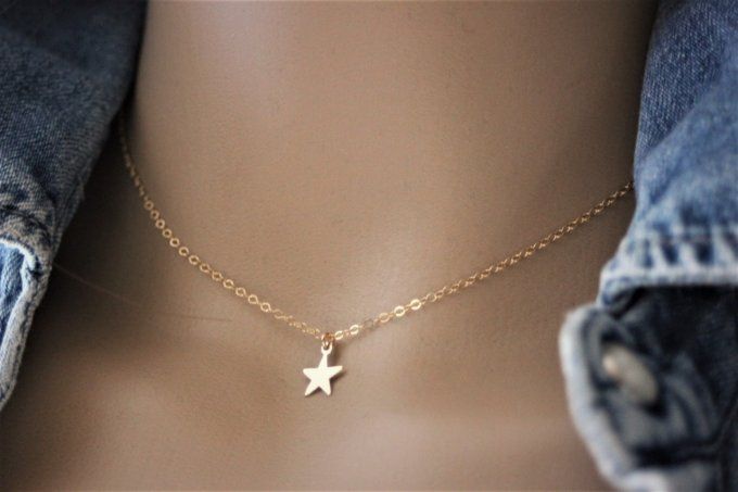 Collier pendentif petite étoile en or Gold Filled