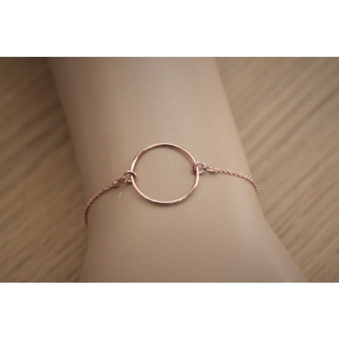 Bracelet anneau en or rose