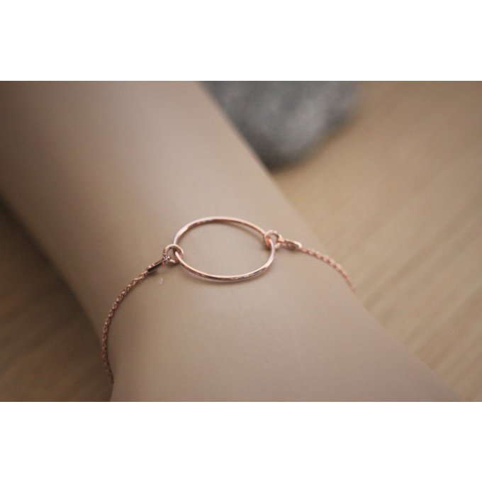 Bracelet anneau en or rose