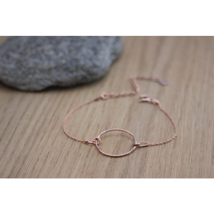 Bracelet anneau en or rose