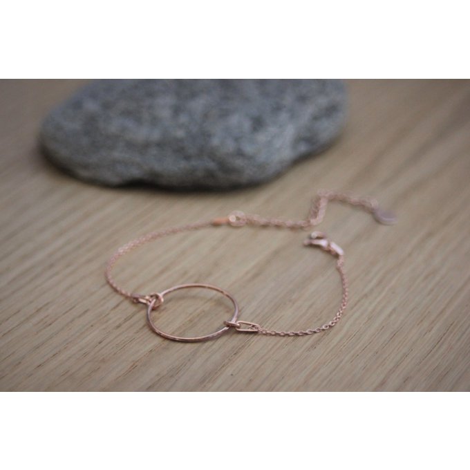 Bracelet anneau en or rose