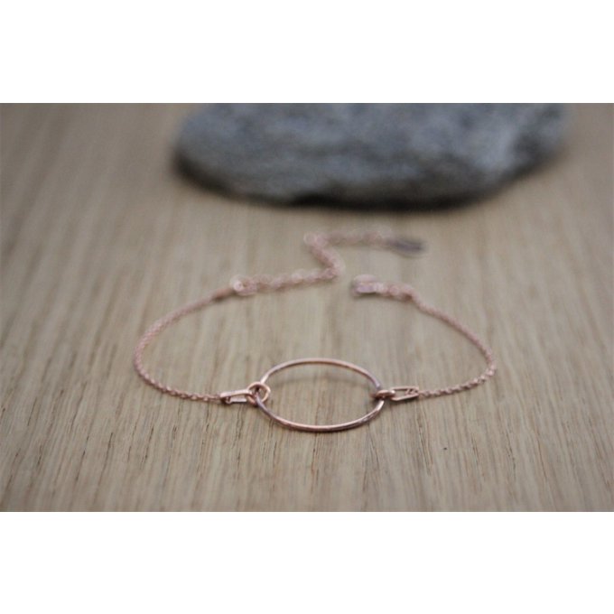 Bracelet anneau en or rose