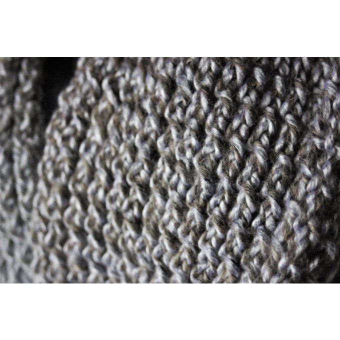 Snood - écharpe en laine chinée grise