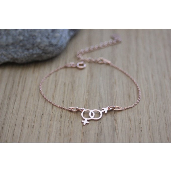 Bracelet or rose symbole fille / garçon