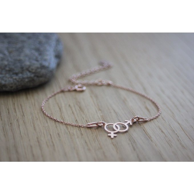 Bracelet or rose symbole fille / garçon