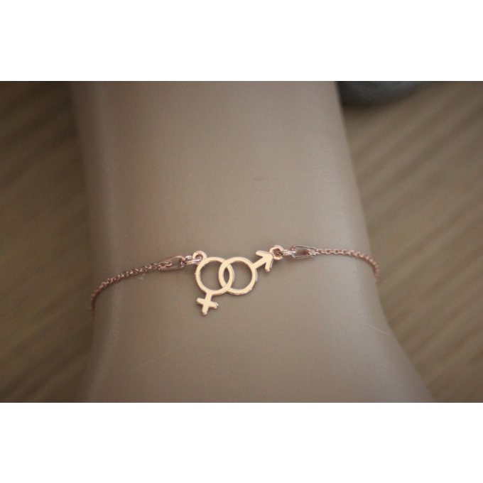 Bracelet or rose symbole fille / garçon