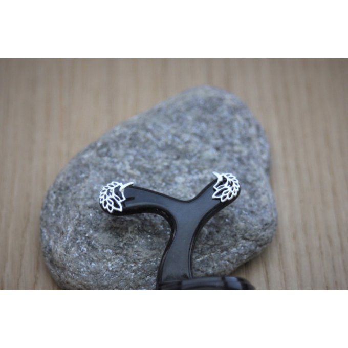 Boucles d'oreilles minimalistes licorne en argent massif