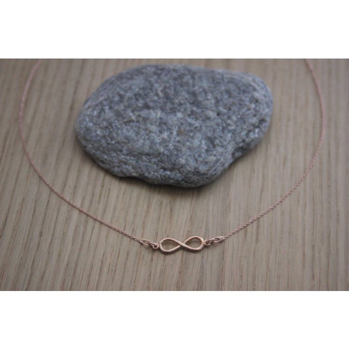 Collier infini or rose - collier infinity