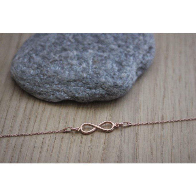 Bracelet infini en or rose - bracelet infinity