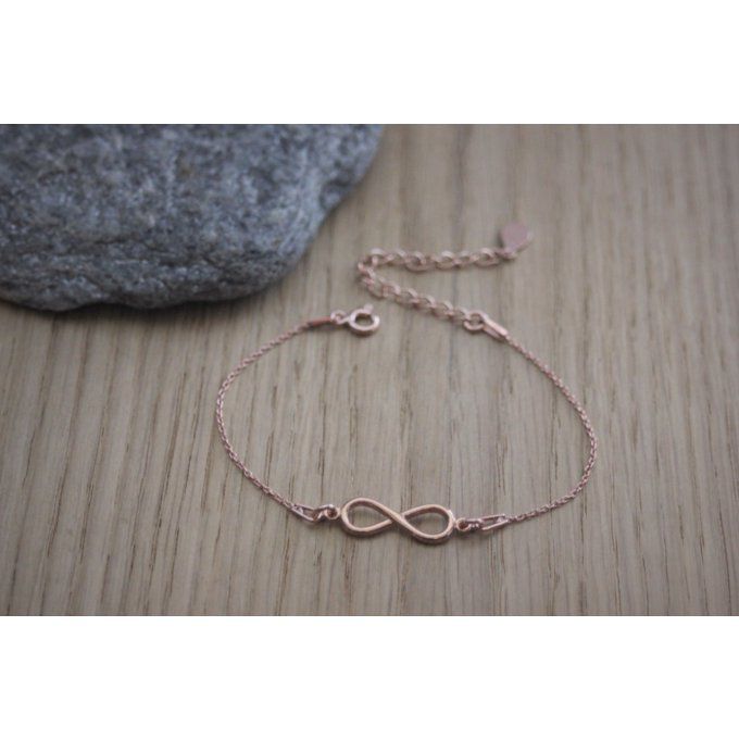 Bracelet infini en or rose - bracelet infinity