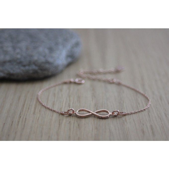 Bracelet infini en or rose - bracelet infinity