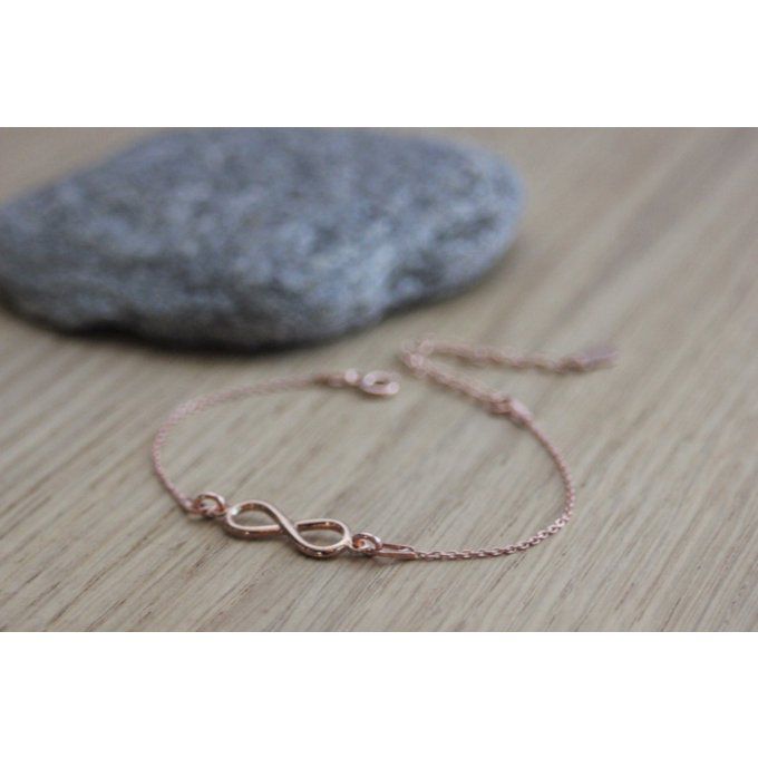 Bracelet infini en or rose - bracelet infinity