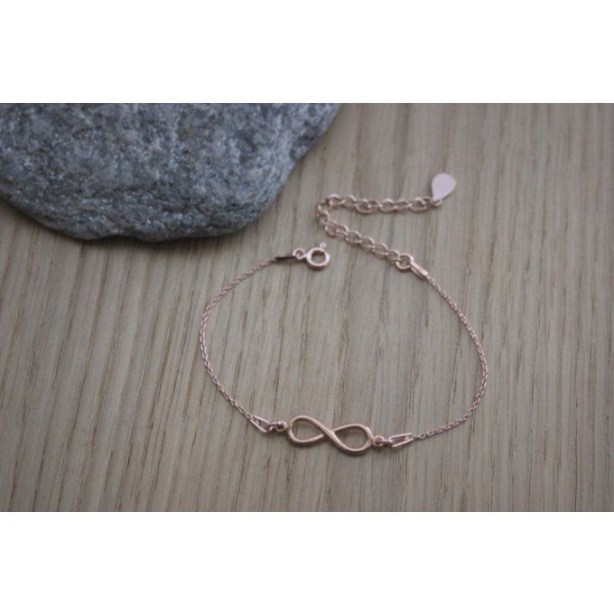 Bracelet infini en or rose - bracelet infinity