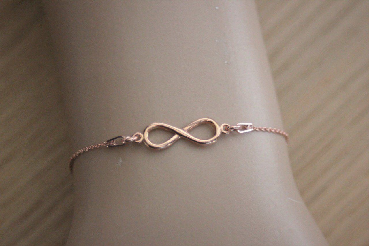 Bracelet infini en or rose - bracelet infinity