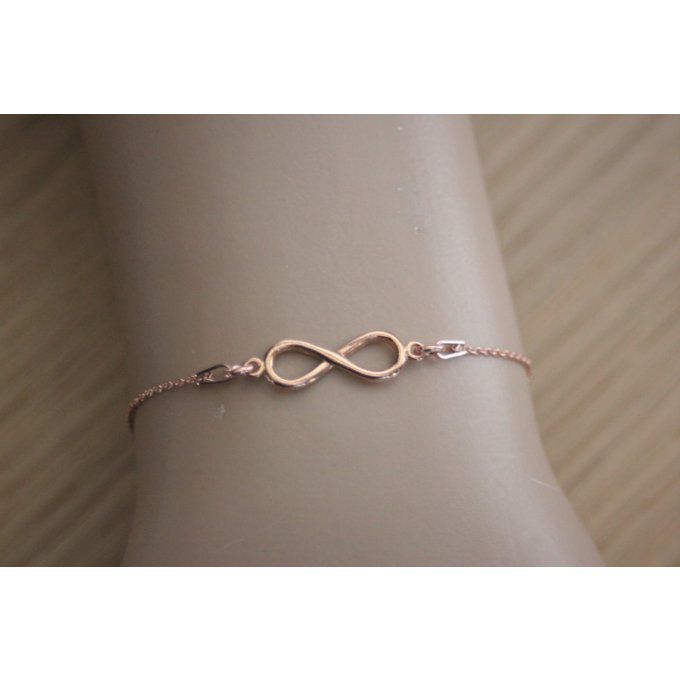 Bracelet infini en or rose - bracelet infinity