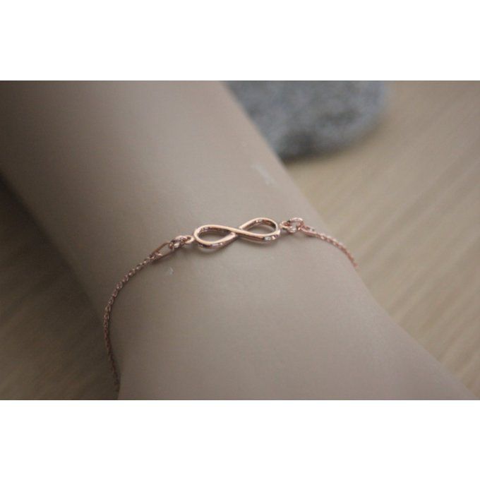 Bracelet infini en or rose - bracelet infinity