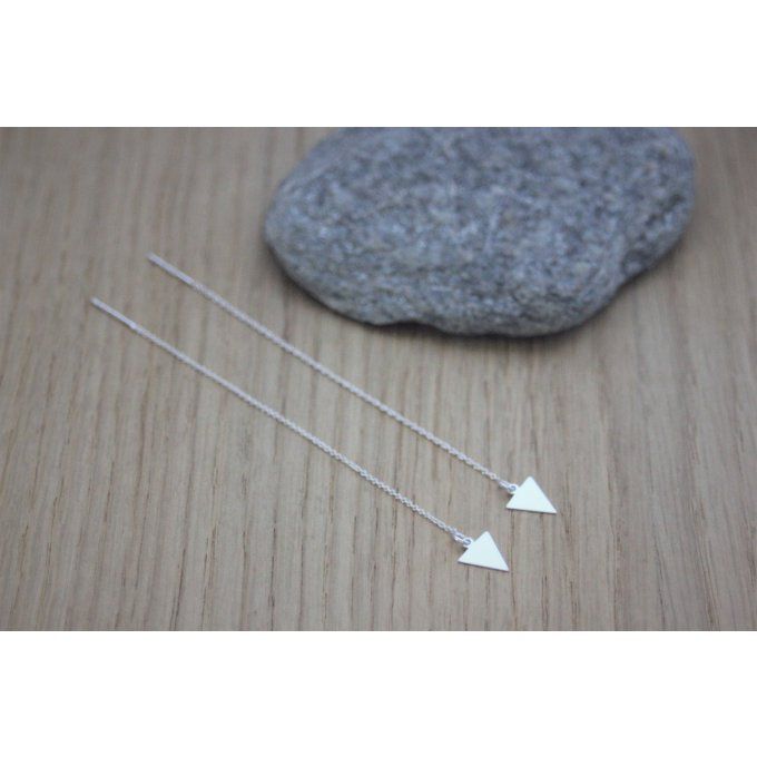 Boucles d'oreilles chainettes triangle