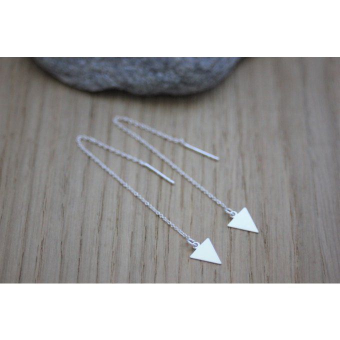 Boucles d'oreilles chainettes triangle