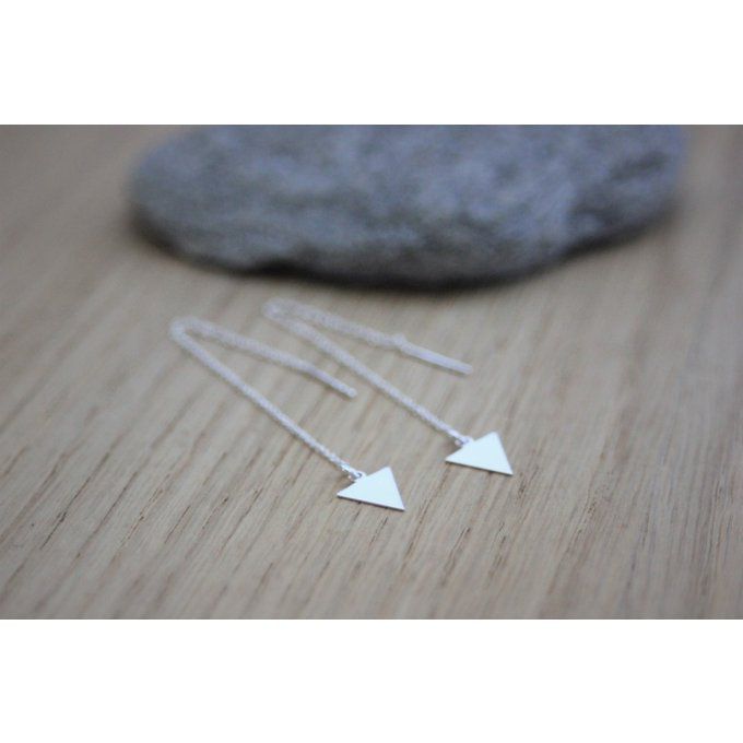 Boucles d'oreilles chainettes triangle