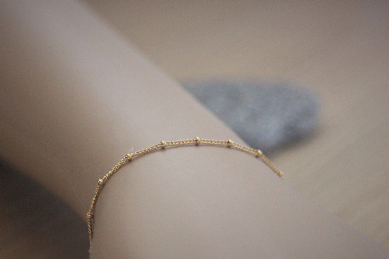 Bracelet en or Gold Filled chaine perlée