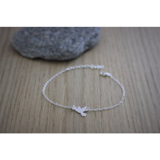 Bracelet argent massif colombe