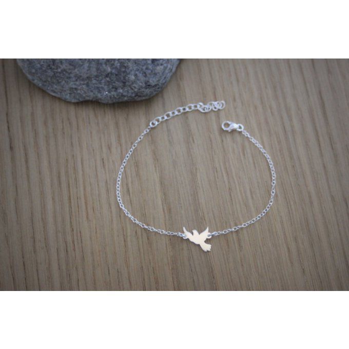 Bracelet argent massif colombe