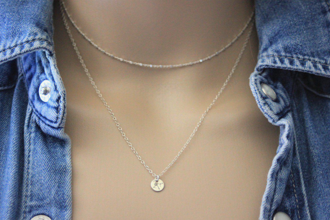 Collier Femme Chaîne Argent 925 Or 18K - 1.2mm, Longueur Réglable 41-61cm, Disque Ras Du Cou Solide