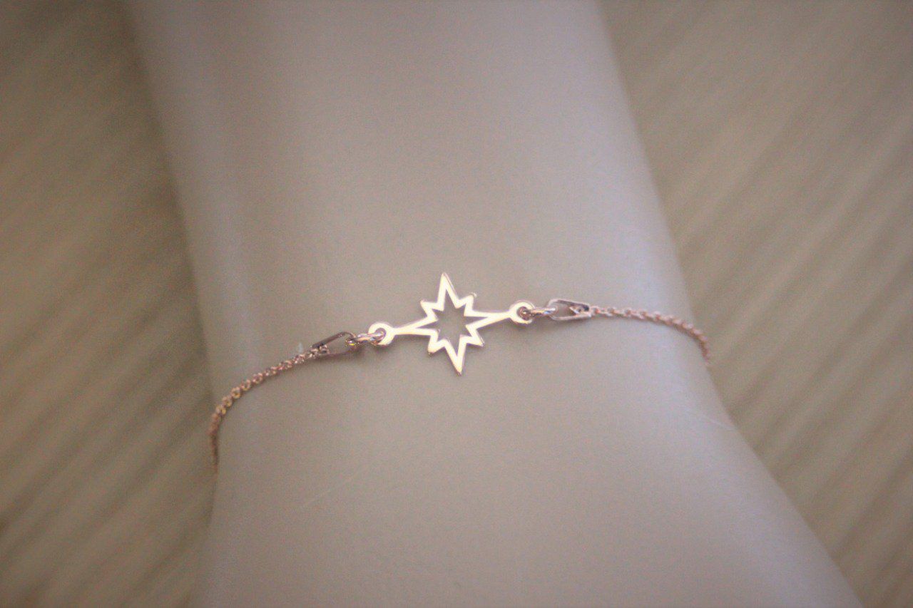 Bracelet étoile en acier inoxydable Rosé-Bracelets pas cher-Lookeven