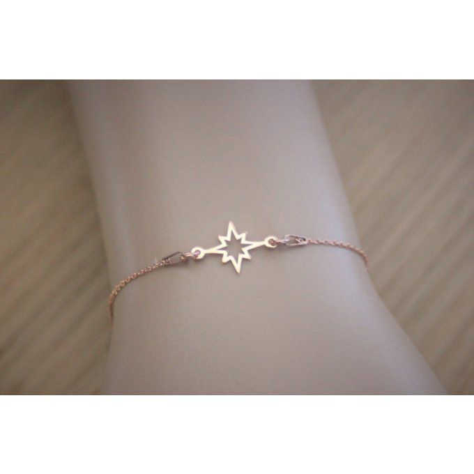 Bracelet étoile en or rose 