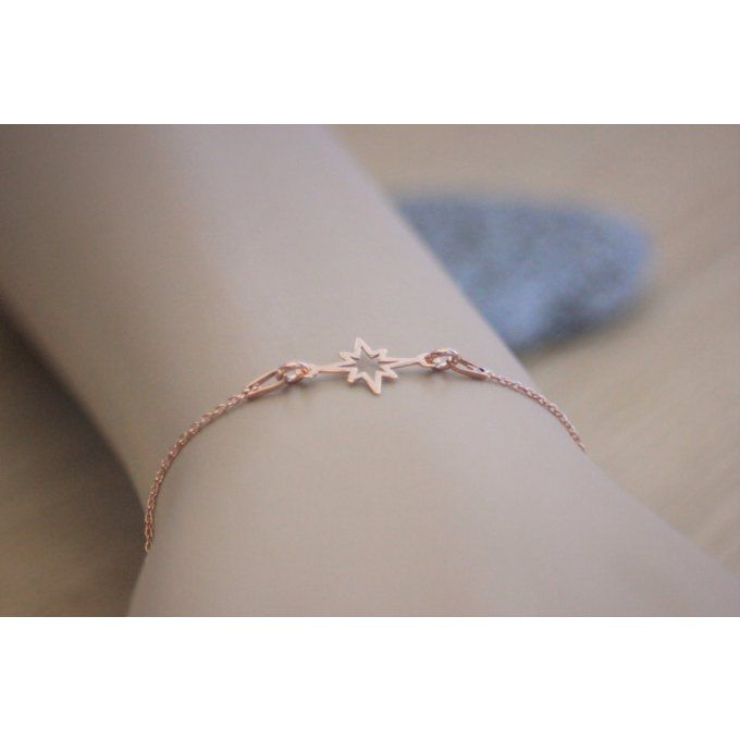 Bracelet étoile en or rose 