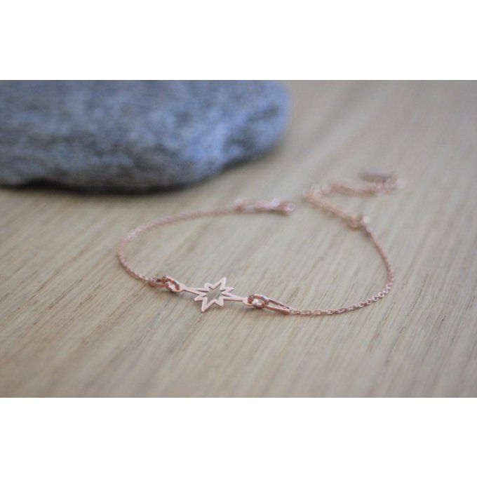 Bracelet étoile en or rose 