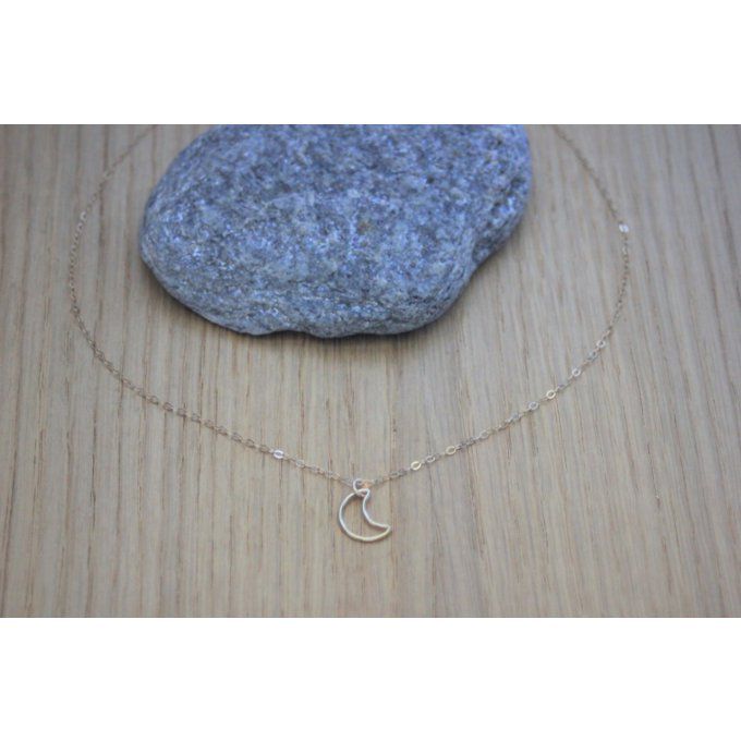 Collier pendentif demi-lune en or Gold Filled