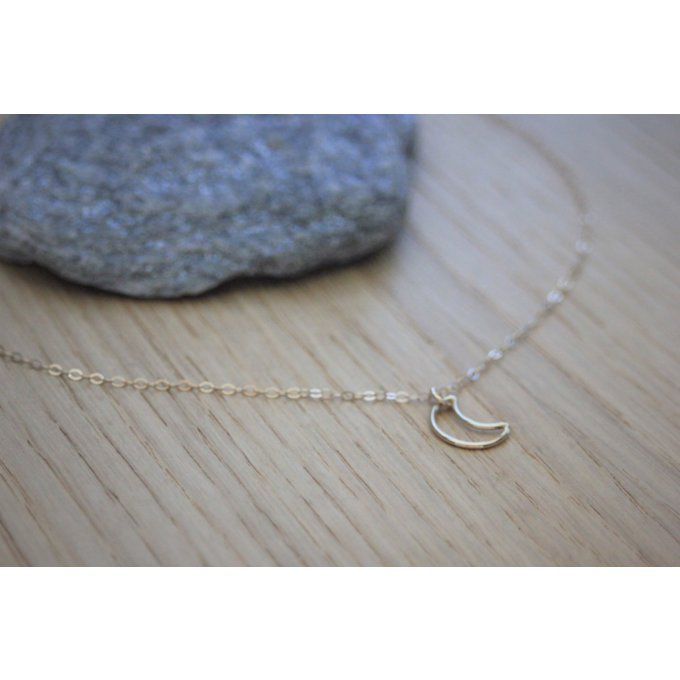 Collier pendentif demi-lune en or Gold Filled