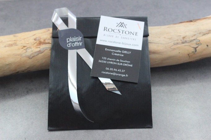 Bracelet perles onyx mat, hématite et acier inoxydable