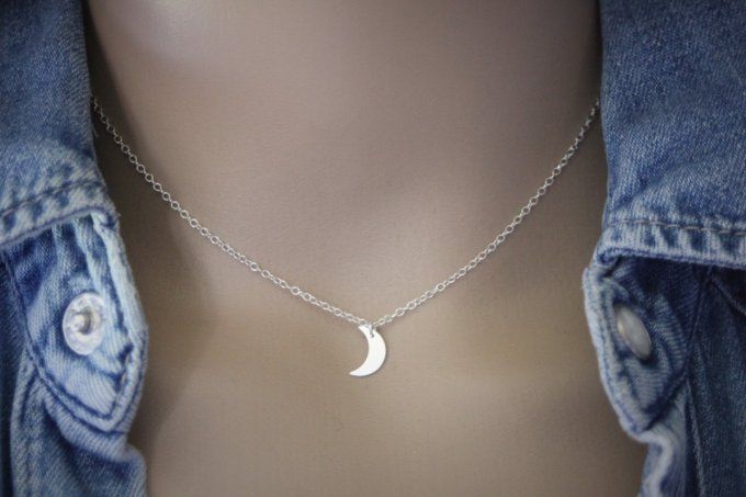 Ensemble de 3 colliers en argent massif perles swarovski, lune et étoiles