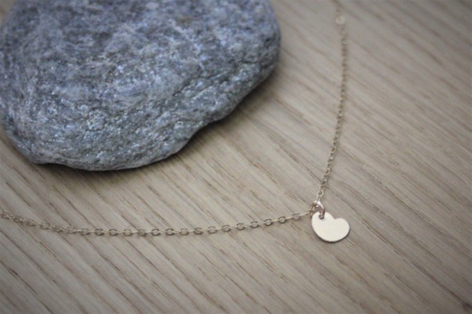 Collier or gold filled pendentif coeur à graver