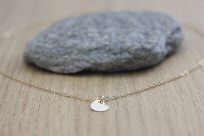 Collier or gold filled pendentif coeur à graver