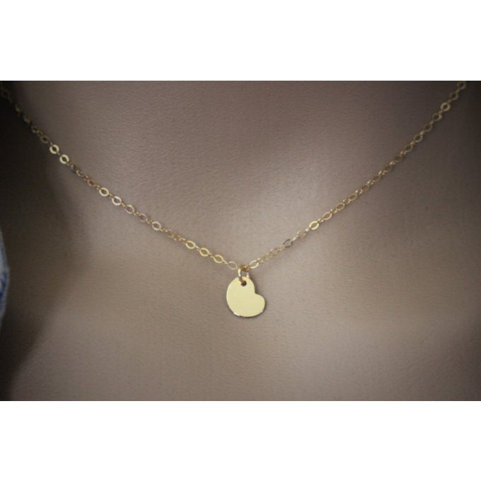 Collier or gold filled pendentif coeur
