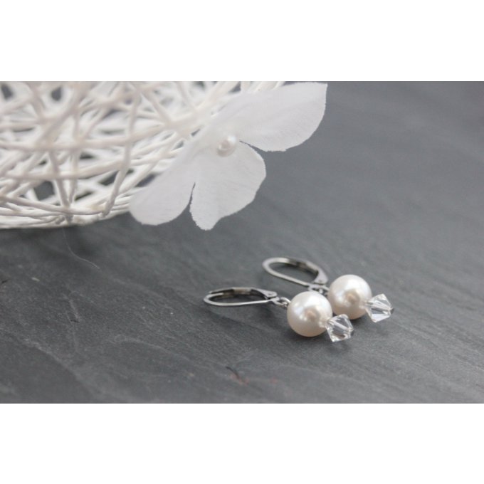 Boucles d'oreilles de mariée ~ Laura ~