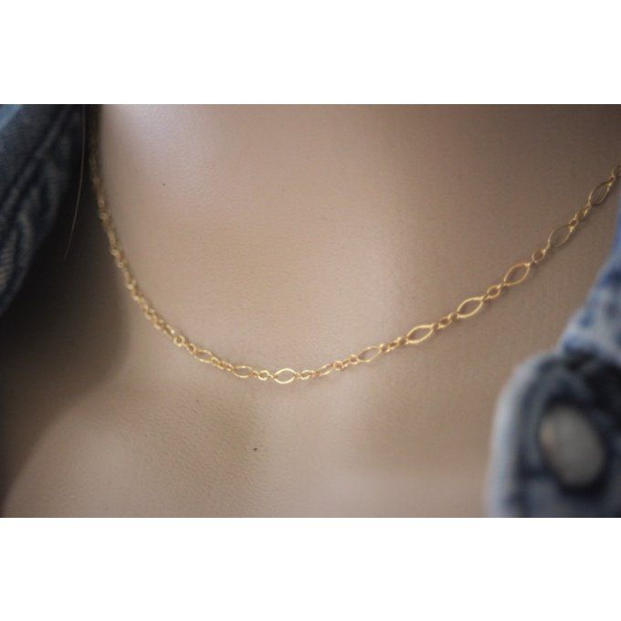 Collier en or Gold Filled chaine maille figaro