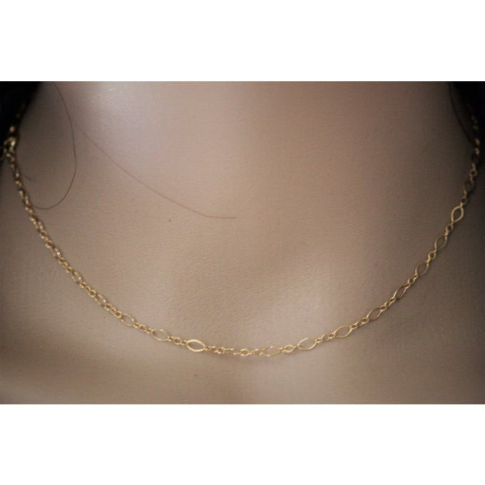 Collier en or Gold Filled chaine maille figaro