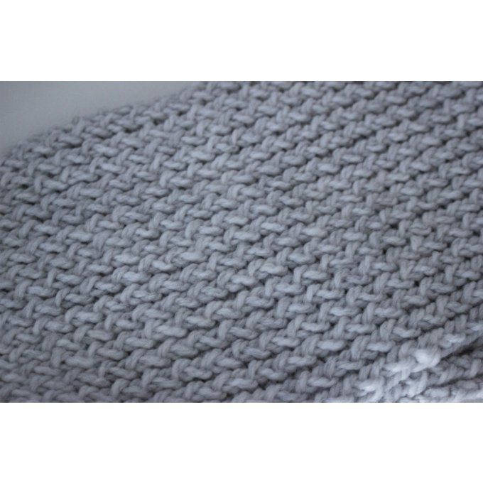Snood - écharpe oversize en laine gris clair