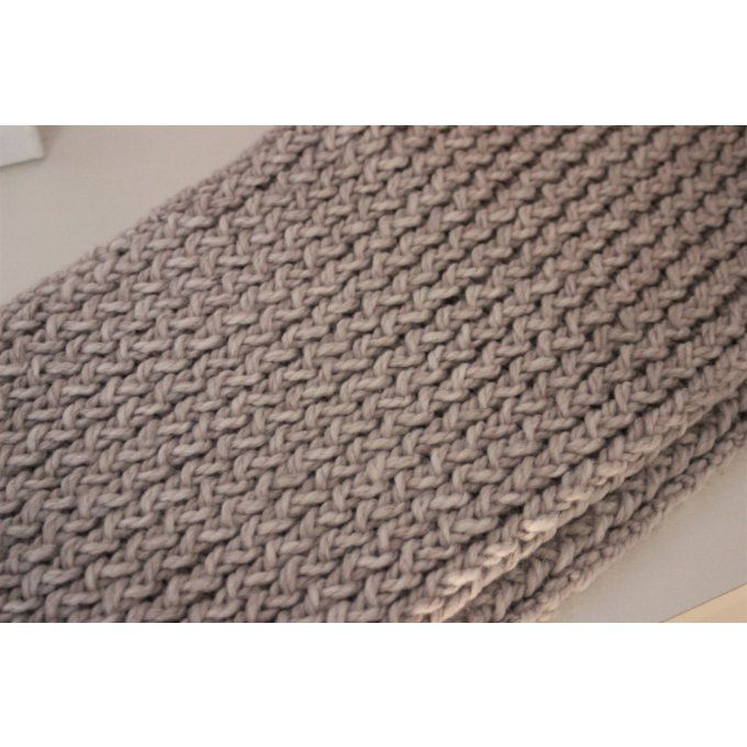 Snood - écharpe oversize en laine beige clair