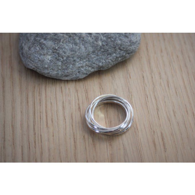 Bague 5 anneaux en argent massif