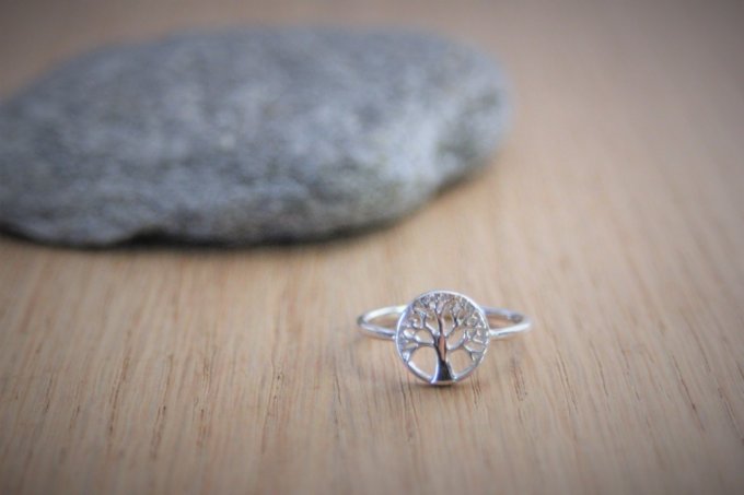 Bague arbre de vie en argent massif 