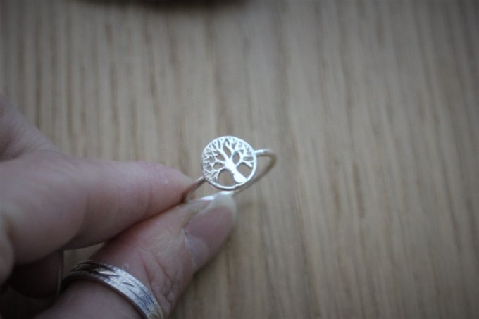 Bague arbre de vie en argent massif 